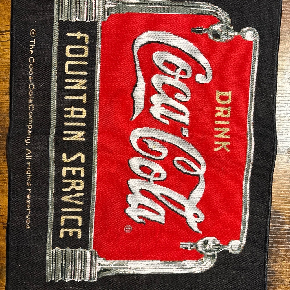 Coca-Cola Red and Black Fountain Service Banner